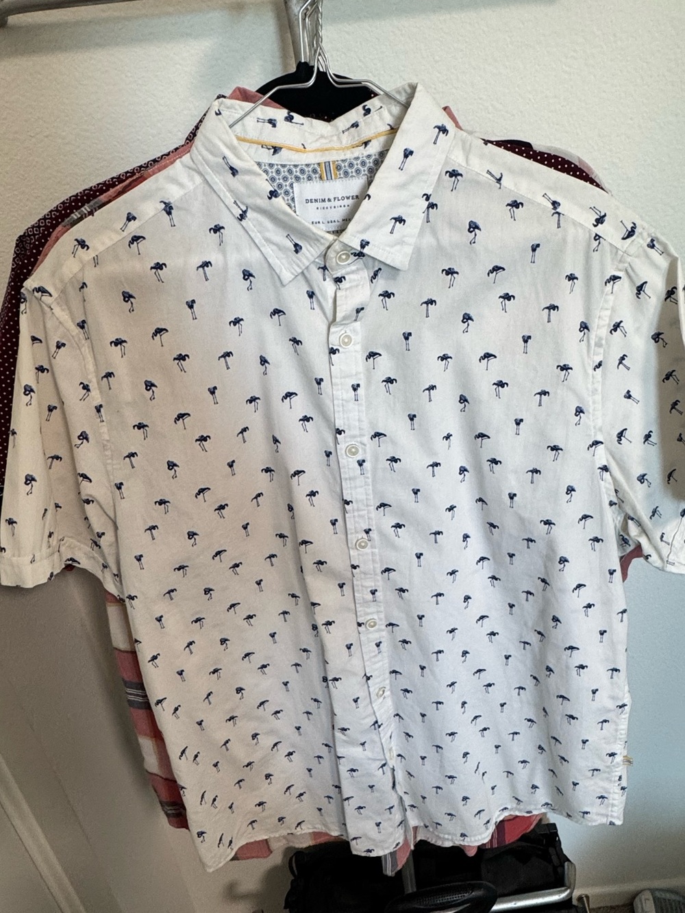 🌟 Denim & Flower Men’s Short Sleeve Button-Up Shirt Bundle – Lot of 6 🌟 👔 M/L/XL - Picture 11 of 16